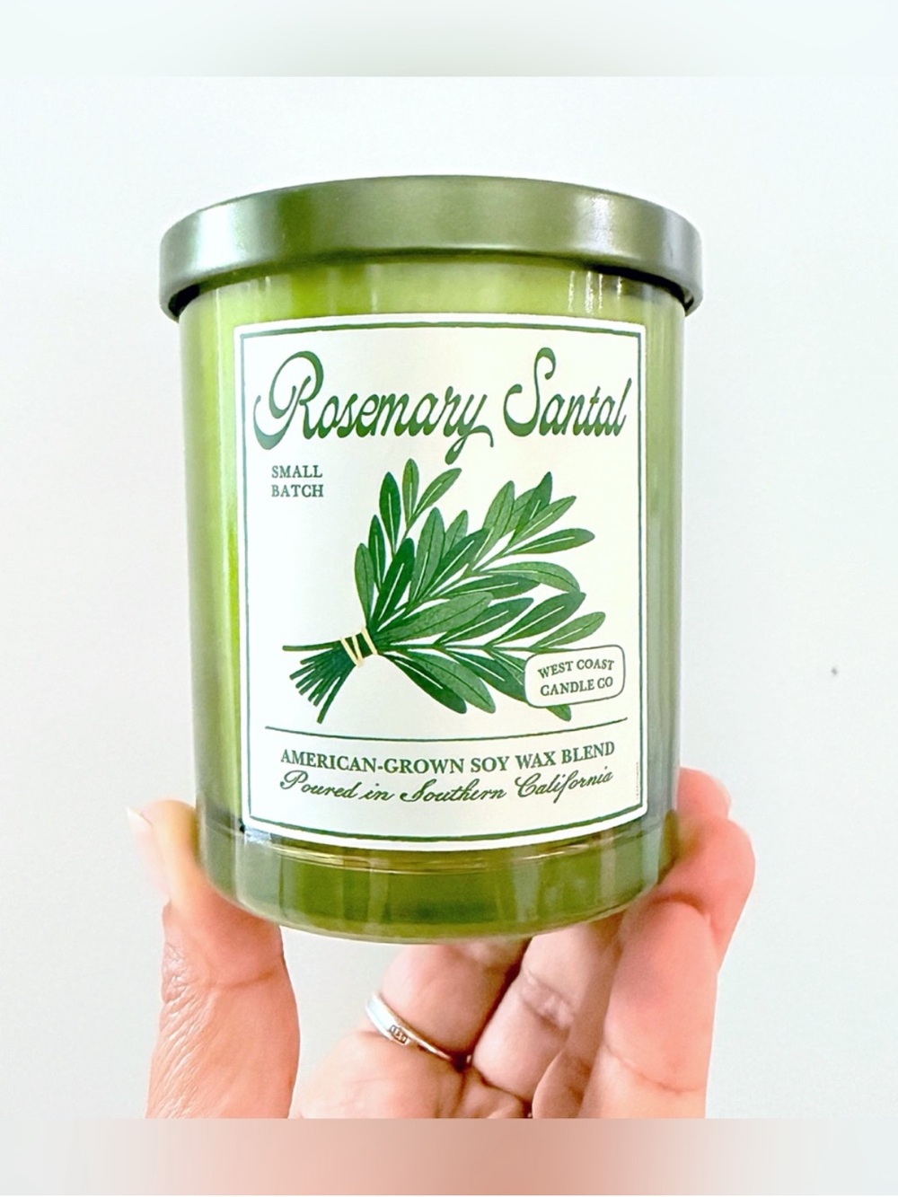 Leoben Company Rosemary Santal Green Soy Scented Candle